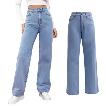 Women's Assorted Destroyed Denim Jeans - Straight Ripped Surplus Apparel Clearance