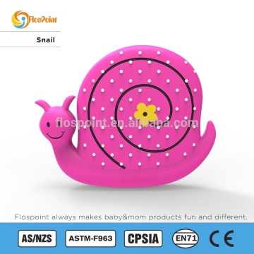 High Quality Fda Snail Silicone Funny Baby Teethers