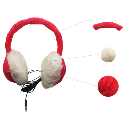 Knitted Warm Headset Earmuff Style Headphones