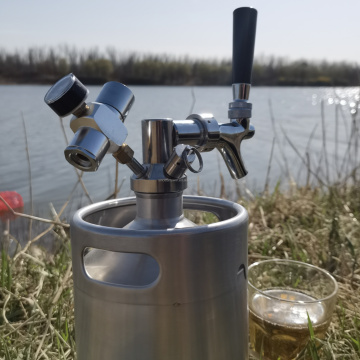 Stainless Steel Nitro Cold Brew Coffee Maker - 64oz Mini Beer Keg with Nitro Tap