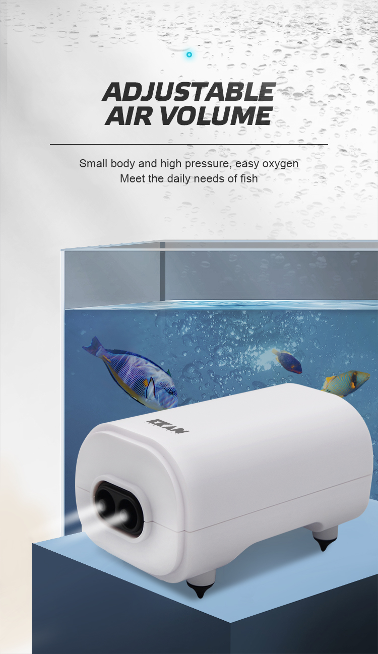 Ekan adjustable mini ultra silent oxygen fish tank aquarium air pump