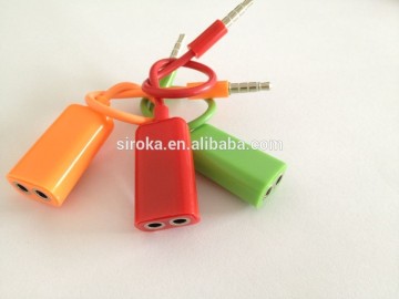 Factory supply 3.5mm headphone jack splitter usb headphone jack adapter for samsung ipod