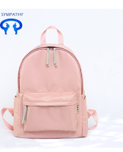Custom solid-colored nylon backpacks double shoulder