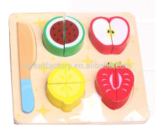 Cutting fruit wooden toy set for education,Funny DIY kitchen toys,Cutting fruit wooden toys