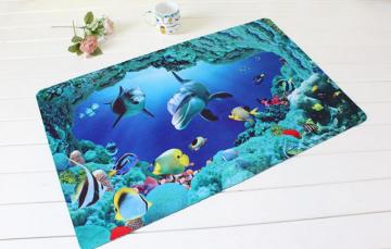 Digital Printed Polyester Anti-slip Backing Cloth Indoor Carpet Rug