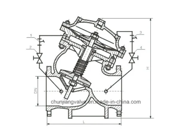 Jd745X Diaphragm Type Multifunction Pump Control Valve