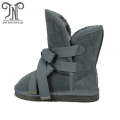 Boys Kanak-kanak Gray Boots Boots dengan Double Shoes