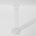 Glassware di base esagonale Misurazione del cilindro 100ml
