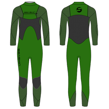 Seaskin Erkekler 5/4mm Göğüs Zip Fullsuit Surfing Wetsuit