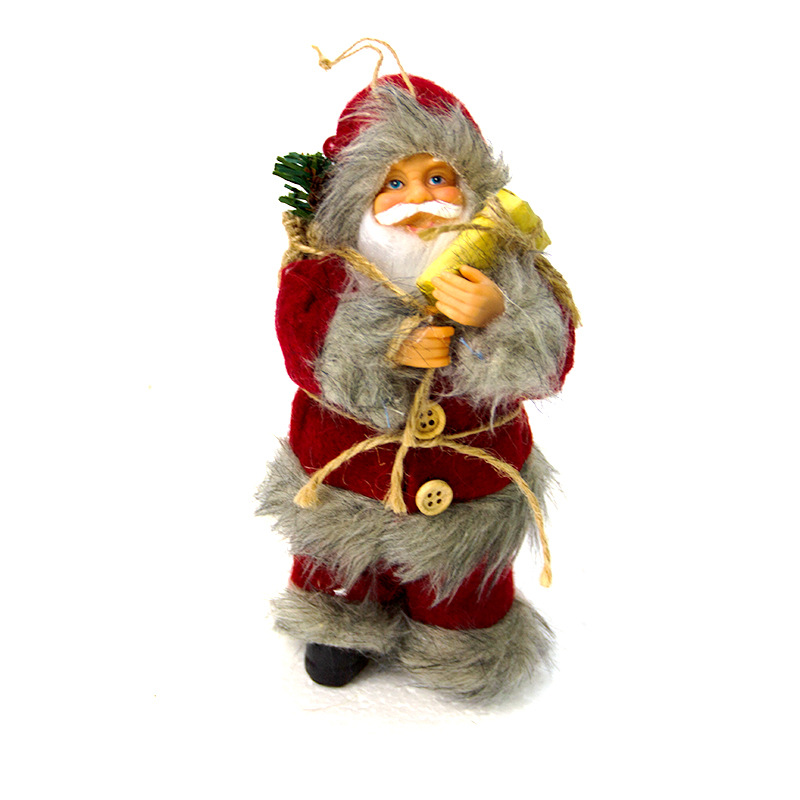 Retail /lot Length 11cm New Xmas Gifts Christmas Tree Hanging Ornaments Santa Claus Pendants Drop Decorations for Home SD342