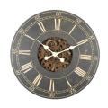 18 Inch Wooden Rustic Gear Wall Clock