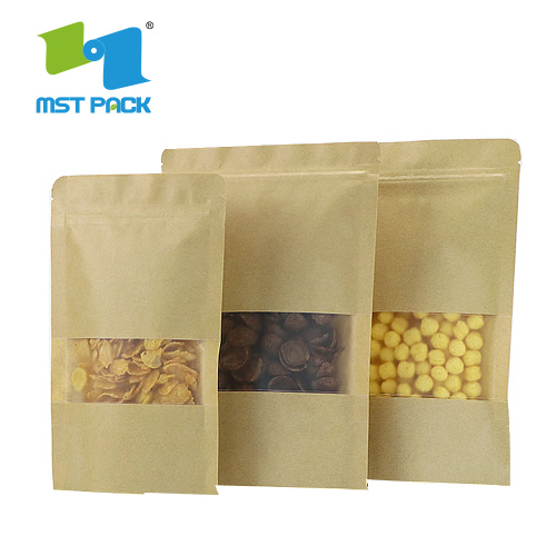 Nødder pakning af komposit snack taske med vindue