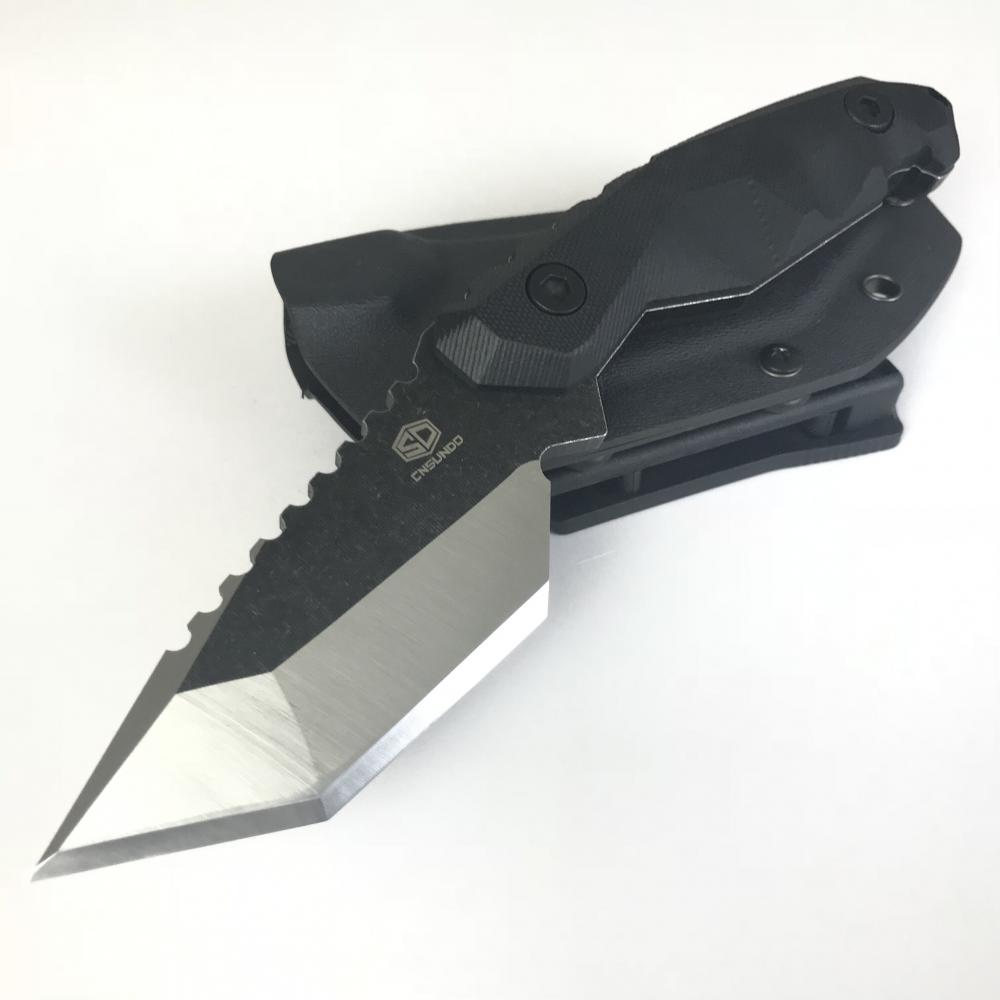 Taktisk Titanium Tanto Jagtkniv med Kydex Skede