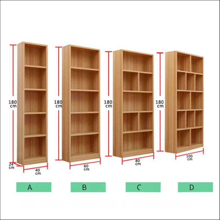 大きなシンプルな収納キャビネットまたは本棚またはコーナーキャビネットの組み合わせ