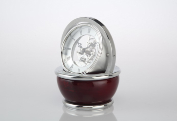 gift rotating globe table clock ,desktop quartz clock