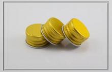 Gold Aluminum Screw Caps for cosmetics / crafts packaging ,