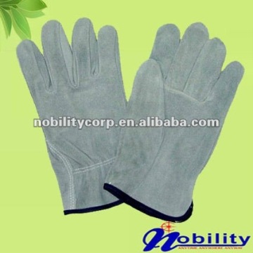 Grey Cow Split Leather Driver Work Glove