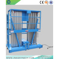 Ascenseur électrique vertical de doubles mâts en aluminium hydraulique de 14m