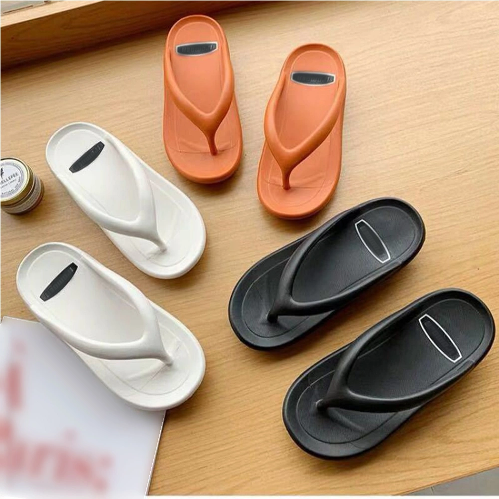 2021 Summer Wholesale Beach Cheap Solid Color Custom Brand Logo EVA Outdoor Flip Flops