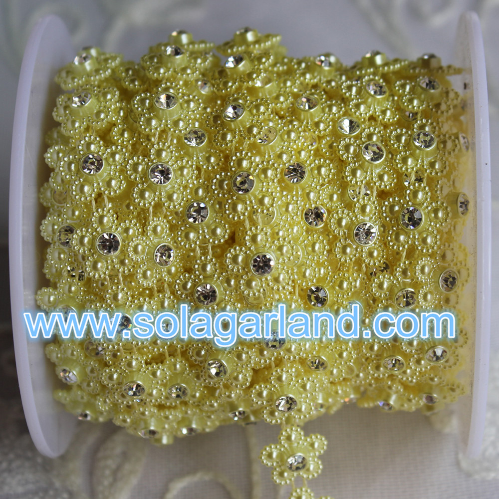 Rhinestone Flower Ribbon