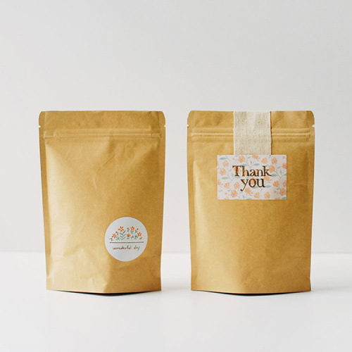 Factory Price Kraft Paper Tea Bag with Zipper