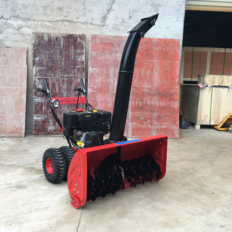 Ao Lai machinery direct sales production multifunctional snowplow double chain road snow blower