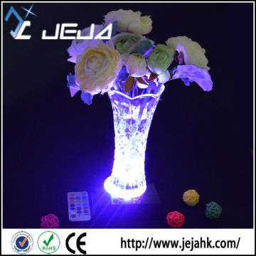 Romantic bottle square led light base for centerpiece