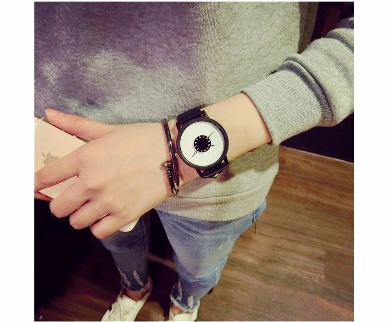 AliExpress 2019 Hot Sell Men Watches Round Dial Luxury Black Clock Classic Casual  Fashion Casual Quartz Clock Wristwatches