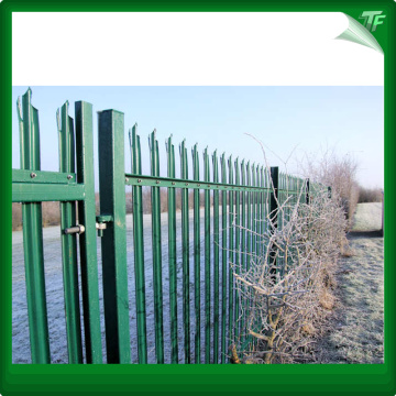 Hot dipped Galvanized steel palisade fence