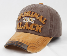 Fabric Applique Patch Heavy Washing  Cotton Cap