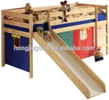 kid's bed,children bed with slider,loft bed,bedroom furniture,mid sleeper bed