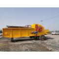 Moving wheel type wood chipper machine