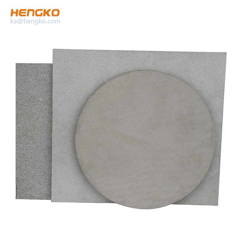 0.2 2 10 50 120 microns porous powder sintering stainless steel 316L bronze disc shape filter plate