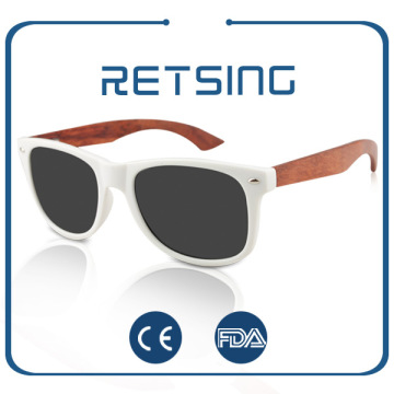 Wholesale Custom Fashion Sun Glasses Hinge Wood Sunglasses with Polarizer Film