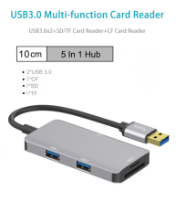Multi-function high speed usb3.0 hub adapter splitter Hub/SD/TF/CF cardreader for macbook air computer pc laptop Docking Station
