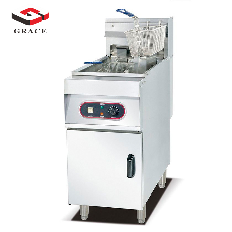 Commercial Electric Standing Efficient Deep Fryer With 1 Tank 2-Basket