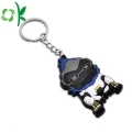 Tùy chỉnh dập nổi 3D mềm PVC mát / thời trang Silicone Keychain