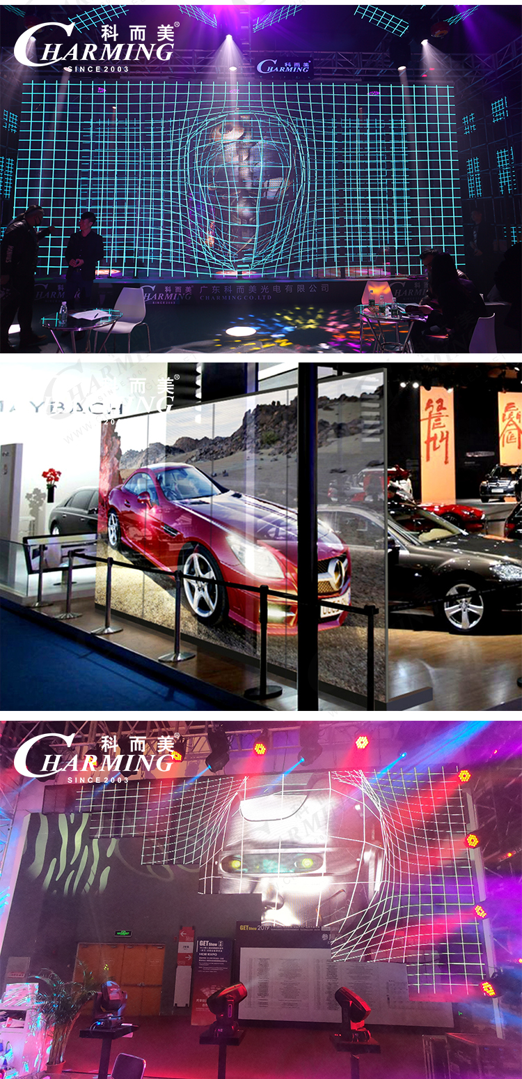 Magic window glass led P3.91 transparent outdoor led screen display for event rental