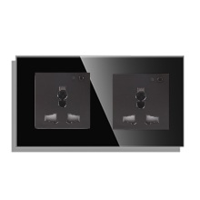 Bingoelec 16A Tuya Smart Double Wall Power Socket with LED Indicator