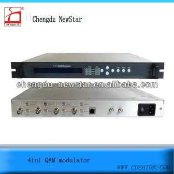 4in1 QAM modulator DVB digital headend hdmi to rf modulator