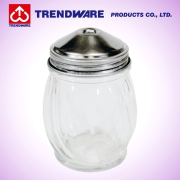 Stainless Steel Lid Restaurant Glass Sugar Pourer