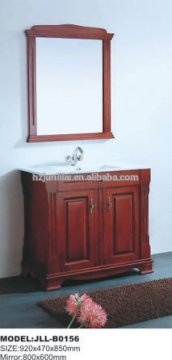 Solid wood bathroom vanities with shutter door