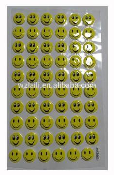2015 smile face expoxy puffy sticker