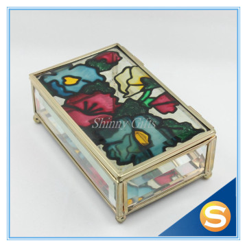 Shinny Gifts Wedding Keepsake Glass Box for Jewelries wedding favours boxes