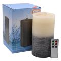 Double Colored Led Flameless Water Fountain Pillar Candles