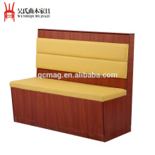 Yellow leather sofa dining seat
