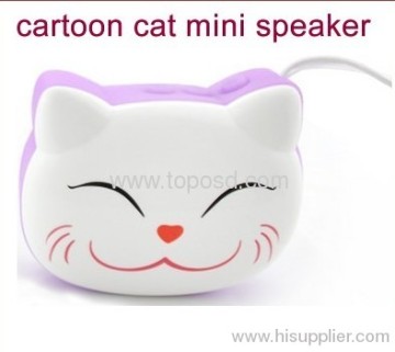 Cartoon Cat Mini Speaker Music Player Tf Card Speaker Support Mobile Phones Mp3 Mp4 Psp?