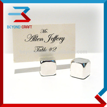 cube crystal table card holders