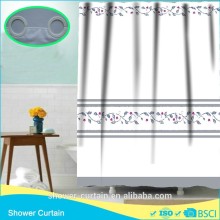 POLYESTER FABRIC VINE AND SMALL RED FLOWER BATHROOM CURTAIN