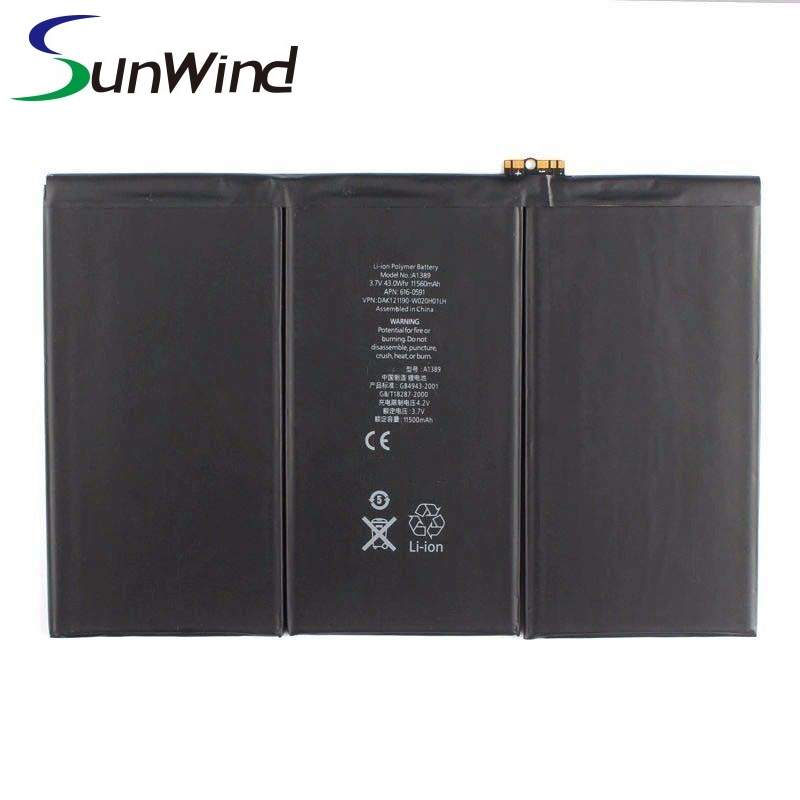 Tablet PC li-polymer ipad 3/4 battery A1389